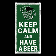 Coque Sony Xperia M2 Keep Calm Have a beer Vert