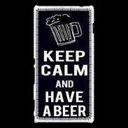 Coque Sony Xperia M2 Keep Calm Have a beer Noir