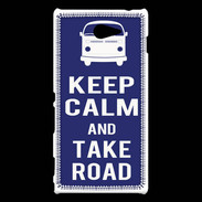 Coque Sony Xperia M2 Keep Calm Take road Bleu