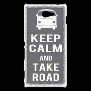 Coque Sony Xperia M2 Keep Calm Take Road Gris