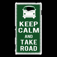 Coque Sony Xperia M2 Keep Calm Take road Vert