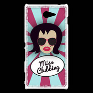 Coque Sony Xperia M2 Miss Clubbing Brune