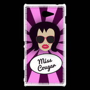 Coque Sony Xperia M2 Miss Cougar Brune