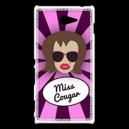 Coque Sony Xperia M2 Miss Cougar Chatain