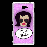 Coque Sony Xperia M2 Miss Fiesta Brune