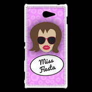 Coque Sony Xperia M2 Miss Fiesta Chatain