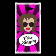 Coque Sony Xperia M2 Miss Shopping Chatain