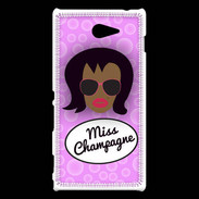 Coque Sony Xperia M2 Miss Champagne Black