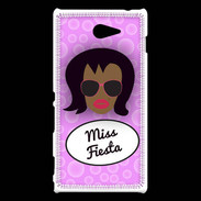 Coque Sony Xperia M2 Miss Fiesta Black