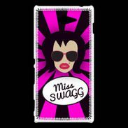 Coque Sony Xperia M2 Miss Swag Brune
