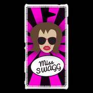Coque Sony Xperia M2 Miss Swag Chatain