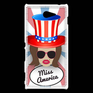 Coque Sony Xperia M2 Miss USA Chatain