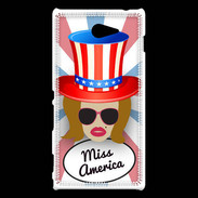 Coque Sony Xperia M2 Miss USA Rousse