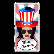 Coque Sony Xperia M2 Miss USA Brune