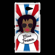 Coque Sony Xperia M2 Miss France Black