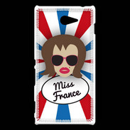 Coque Sony Xperia M2 Miss France Chatain