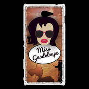 Coque Sony Xperia M2 Miss Guadeloupe Brune