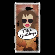 Coque Sony Xperia M2 Miss Guadeloupe Chatain