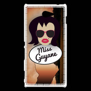 Coque Sony Xperia M2 Miss Guyane Brune