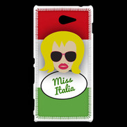 Coque Sony Xperia M2 Miss Italie Blonde