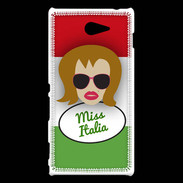 Coque Sony Xperia M2 Miss Italie Rousse