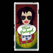 Coque Sony Xperia M2 Miss Portugal Brune