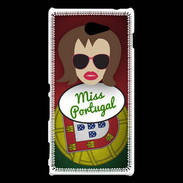 Coque Sony Xperia M2 Miss Portugal Chatain