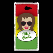 Coque Sony Xperia M2 Miss Rasta Chatain