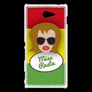 Coque Sony Xperia M2 Miss Rasta Rousse