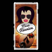 Coque Sony Xperia M2 Miss Réunion Brune