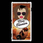 Coque Sony Xperia M2 Miss Réunion Chatain