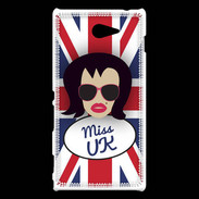 Coque Sony Xperia M2 Miss UK Brune