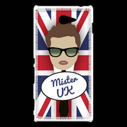 Coque Sony Xperia M2 Mister UK Chatain