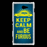Coque Sony Xperia M2 Keep Calm and Be Furious Bleu