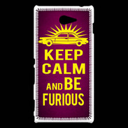 Coque Sony Xperia M2 Keep Calm and Be Furious Rose