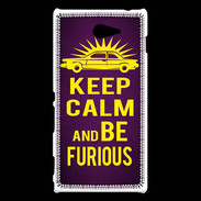 Coque Sony Xperia M2 Keep Calm and Be Furious Violet