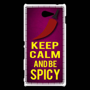 Coque Sony Xperia M2 Keep Calm and Be Spicy Rose