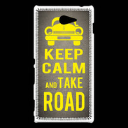 Coque Sony Xperia M2 Keep Calm and Take o road 2 Gris