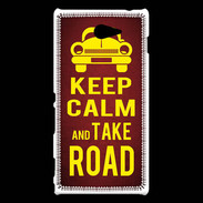 Coque Sony Xperia M2 Keep Calm and Take o road 2 Rouge