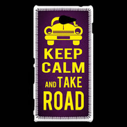 Coque Sony Xperia M2 Keep Calm and Take o road 2 Violet