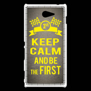 Coque Sony Xperia M2 Keep Calm and Be the First Gris