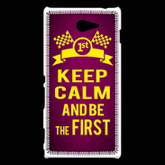 Coque Sony Xperia M2 Keep Calm and Be the First Rose