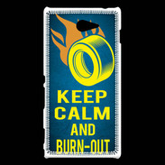 Coque Sony Xperia M2 Keep Calm and Burn Out Bleu