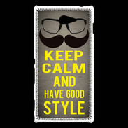 Coque Sony Xperia M2 Keep Calm and Have a good Style Gris