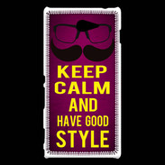 Coque Sony Xperia M2 Keep Calm and Have a good Style Rose
