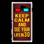 Coque Sony Xperia M2 Keep Calm and See your life 3D Rouge