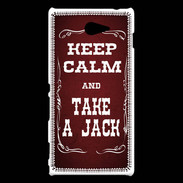 Coque Sony Xperia M2 Keep Calm and Take Jack Rouge