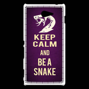 Coque Sony Xperia M2 Keep Calm and Be a Snake Violet