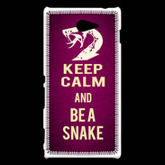 Coque Sony Xperia M2 Keep Calm and Be a Snake Rose