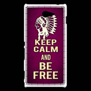 Coque Sony Xperia M2 Keep Calm and Be Free Rose
